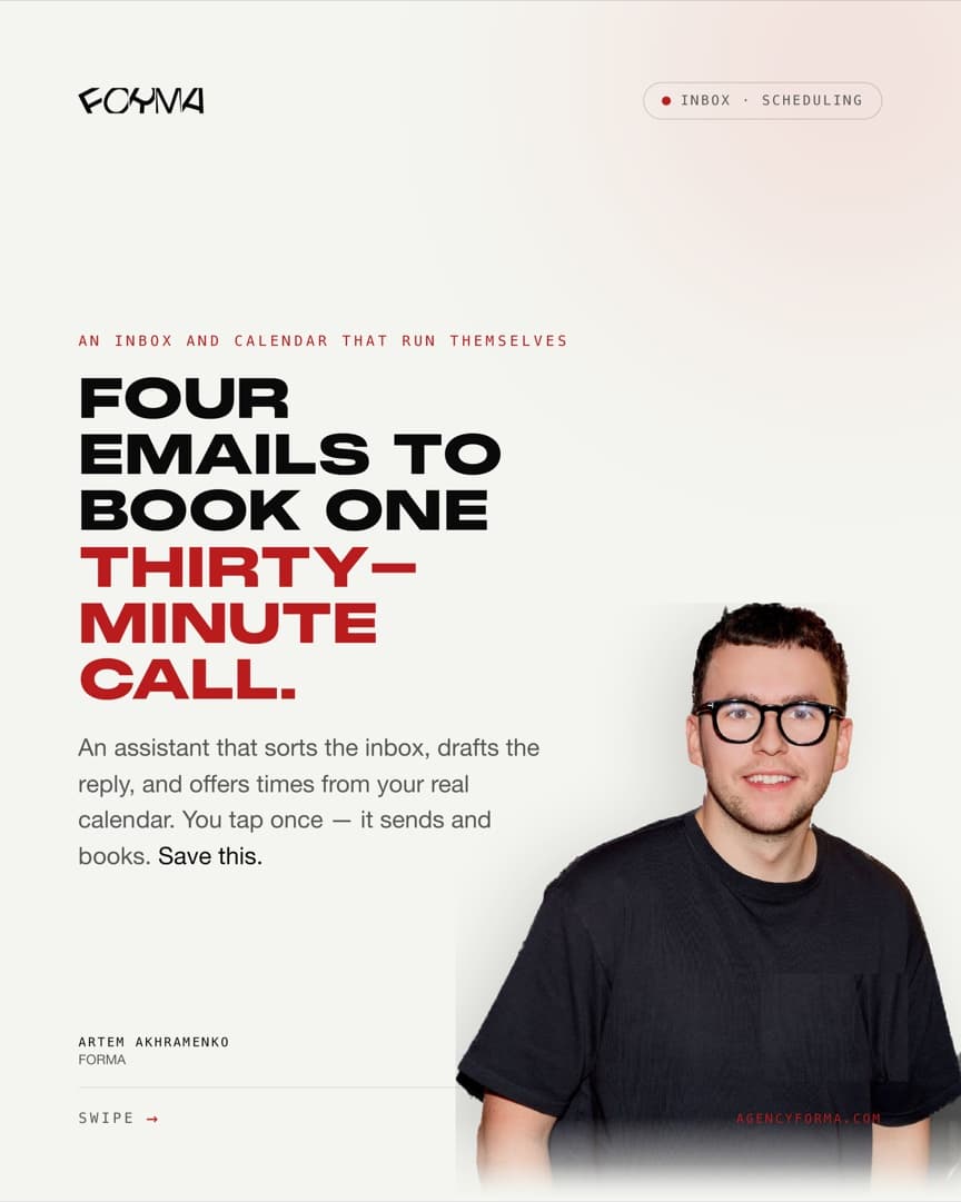 Four Emails to Book One Thirty-Minute Call — cover
