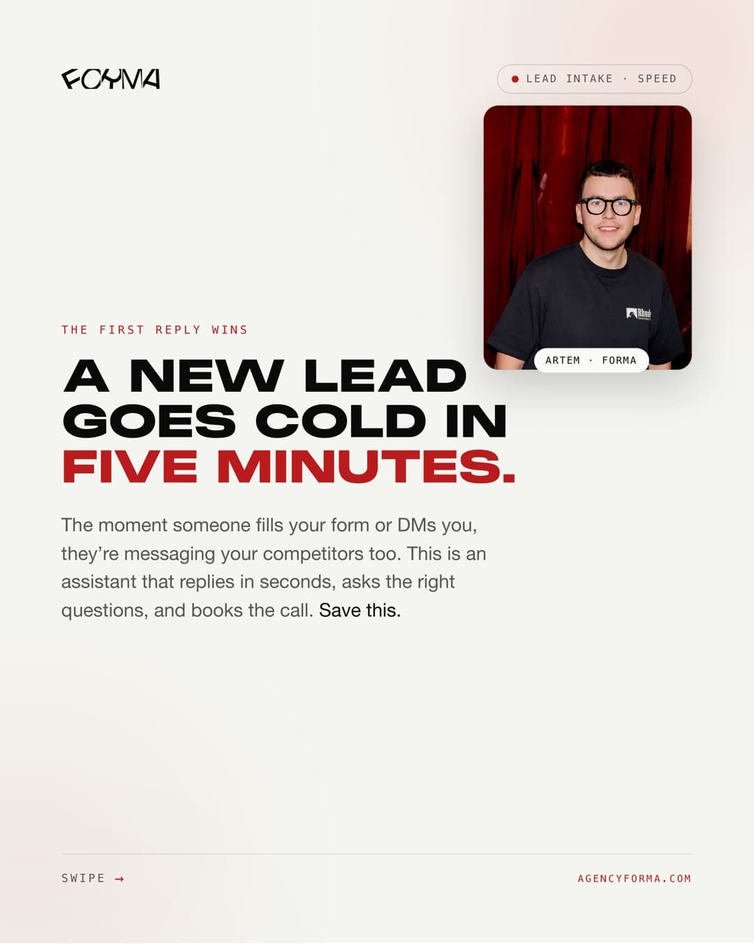 A New Lead Goes Cold in Five Minutes — cover